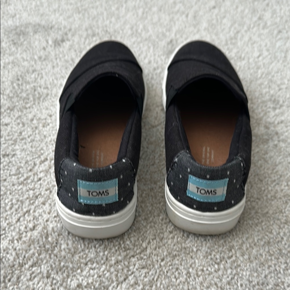 TOMS Classic Black Canvas Slip-Ons